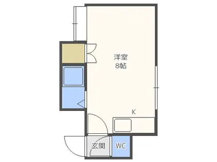 ルセアン本郷(ワンルーム/3階)の間取り写真