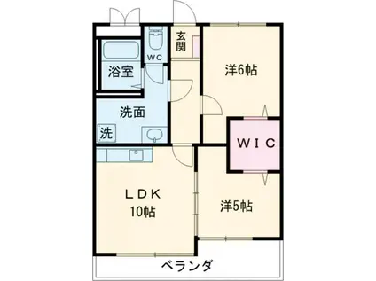大羽マンション(2LDK/6階)の間取り写真