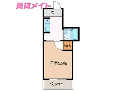 ワシントンコーポラス(1K/3階)の間取り写真