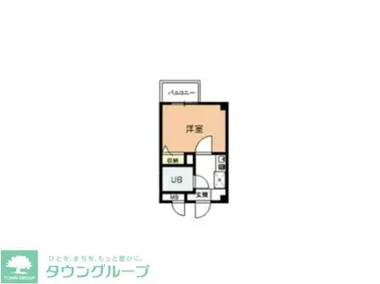 サニーサイド武蔵浦和(1K/1階)の間取り写真