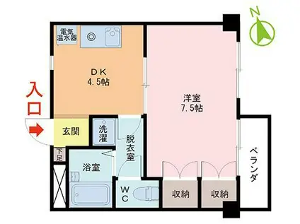 第3コーポRAN(1DK/3階)の間取り写真