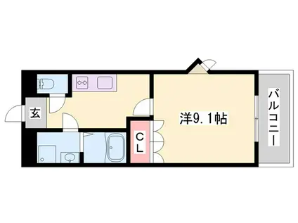 フォレストハウス(1K/2階)の間取り写真