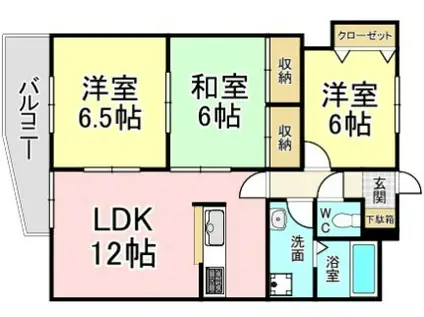 エル片野I(3LDK/3階)の間取り写真