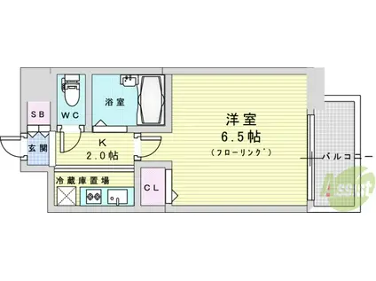 ダイアパレス新大阪宮原(1K/7階)の間取り写真