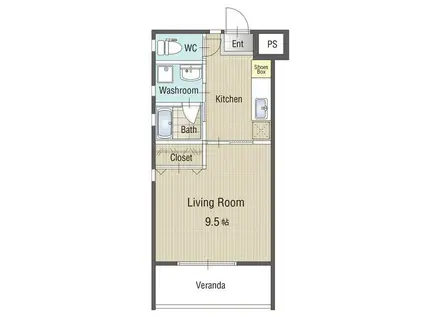 U・TOPIA59(1K/5階)の間取り写真