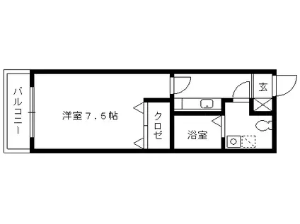 ドマーニASOU(1K/3階)の間取り写真