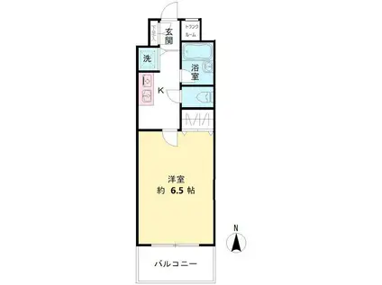 デューク桜上水(1K/5階)の間取り写真