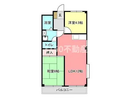 グランドハイム21(2LDK/1階)の間取り写真