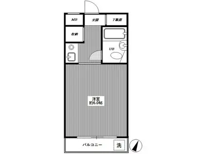 セントヒルズ目白(1K/4階)の間取り写真