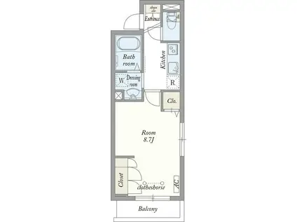 ALIVIO桜台(1K/3階)の間取り写真