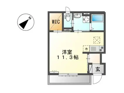 ジュビリー(ワンルーム/1階)の間取り写真