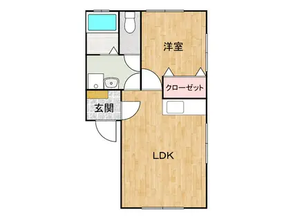 MONO(1LDK/1階)の間取り写真