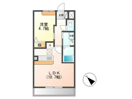 ライラックアイズ(1LDK/2階)の間取り写真