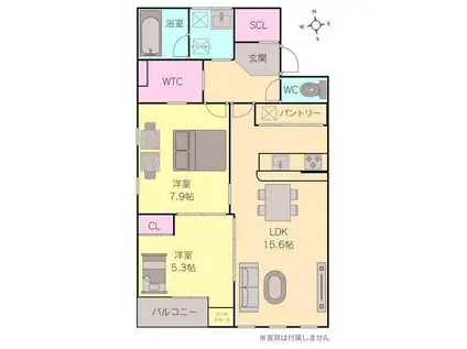 SOLARE本陣(2LDK/1階)の間取り写真