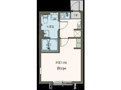 AGRANDE ODAKYU-SAGAMIHARAII(1K/2階)の間取り写真