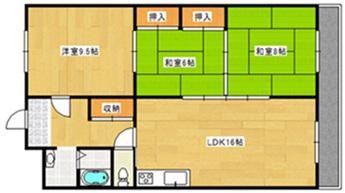 パラツィーナセシリア仁川(3LDK/4階)の間取り写真