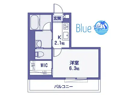 エクラージュ(1K/1階)の間取り写真