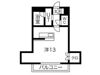 ル・リバージュ豊平(ワンルーム/5階)の間取り写真