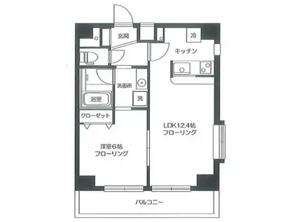 マニパレス羽田(1LDK/8階)の間取り写真