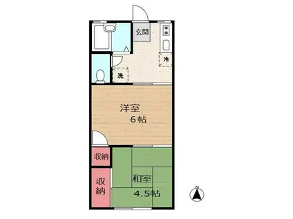 メゾンコシジ(2K/1階)の間取り写真