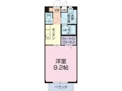 メゾンプランタン(1K/2階)の間取り写真