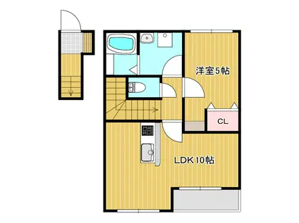 MYESTATE 旭本町 西棟(1LDK/2階)の間取り写真