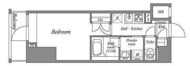 ACP RESIDENCE 亀戸(1K/9階)の間取り写真