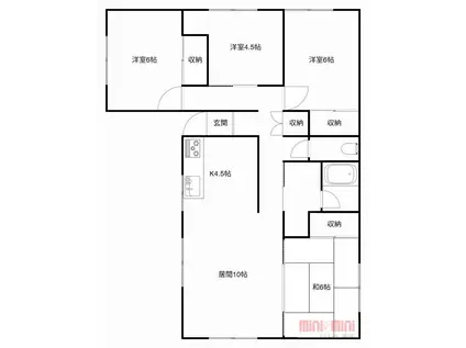 ガーベラ千鳥町(4LDK/2階)の間取り写真