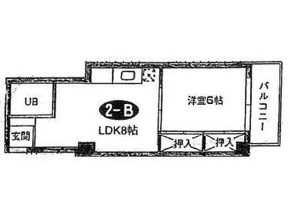 ルモンド浅草(1LDK/2階)の間取り写真