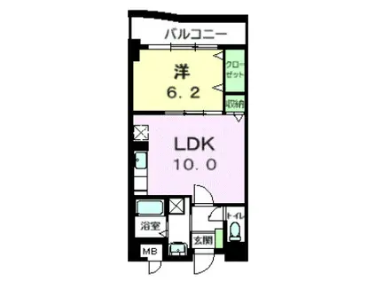 ラポール西大島イースト(1LDK/5階)の間取り写真