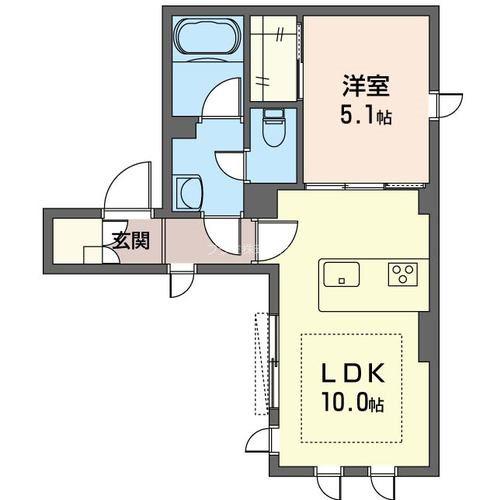 クオリスタ(1LDK/3階)の間取り写真
