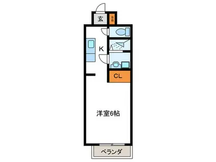 デイスターアベニュー(1K/4階)の間取り写真