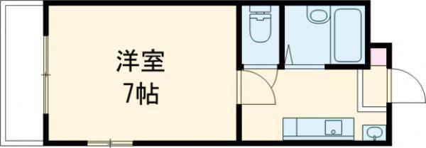 レガーロ高松(1K/1階)の間取り写真