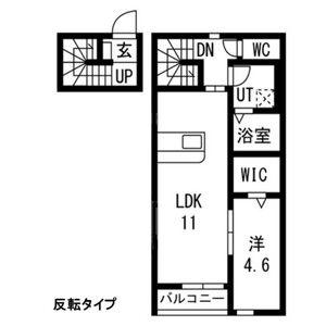 PIA蒲町II(1LDK/2階)の間取り写真