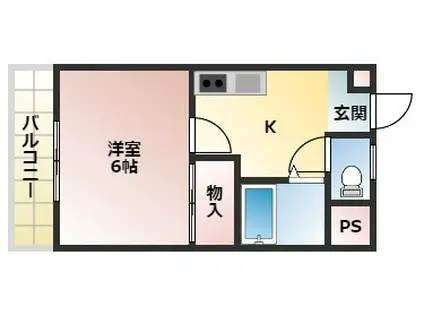 ロイヤル立川(1K/3階)の間取り写真