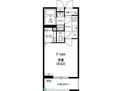 リブリ・エトワールIII(1K/3階)の間取り写真
