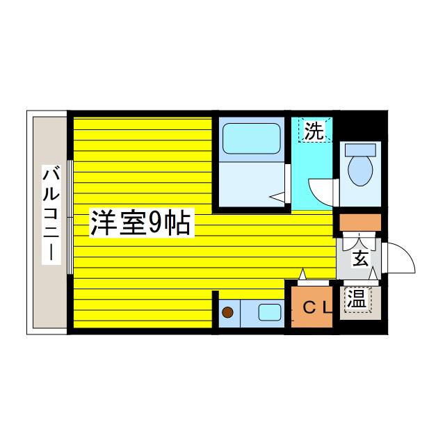 コンツェルトパーク北27(1K/3階)の間取り写真