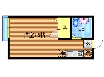 ハイム アンデルセン(ワンルーム/1階)の間取り写真