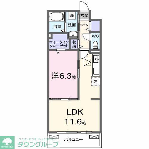メゾン・ド・フロレゾン(1LDK/1階)の間取り写真