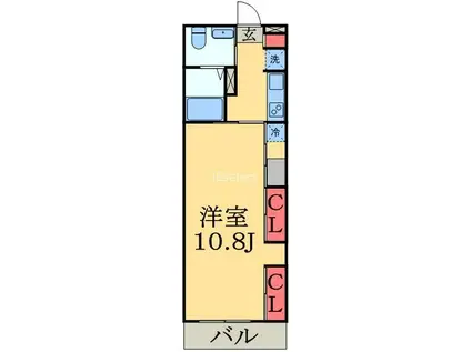 リブリ・CASA TRES(1K/1階)の間取り写真