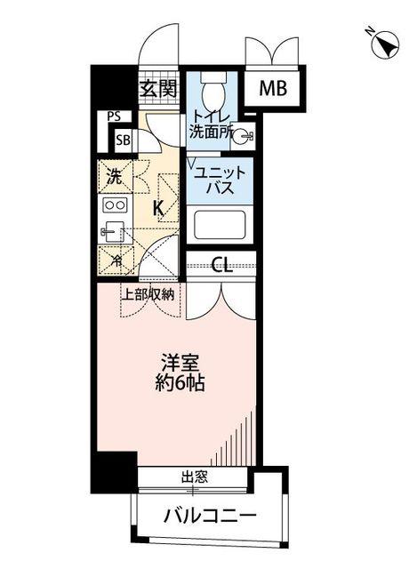 クレタ県庁前(1K/9階)の間取り写真
