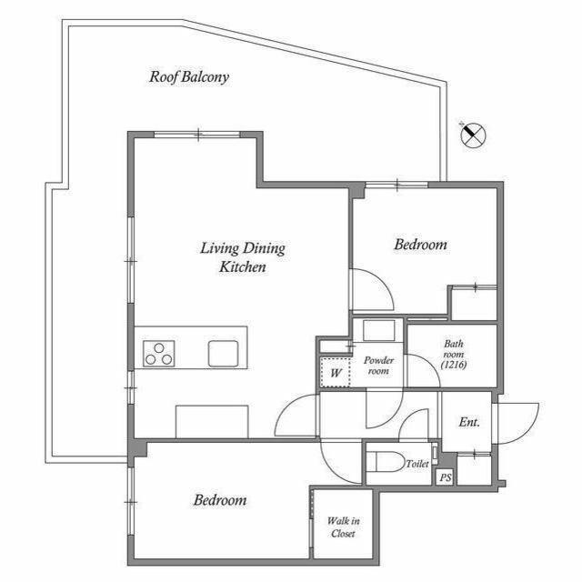 ACP RESIDENCE 新江古田(2LDK/4階)の間取り写真