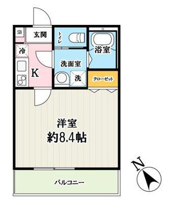 キャメル大宮西(1K/3階)の間取り写真