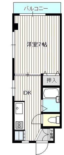 メナージュ桜台(1DK/3階)の間取り写真