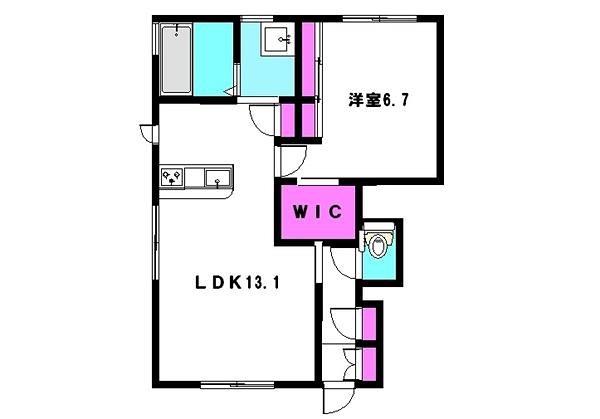 A-STYLE(1LDK/1階)の間取り写真