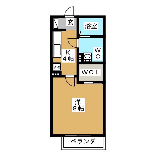 ヴィラーニ I(1K/1階)の間取り写真