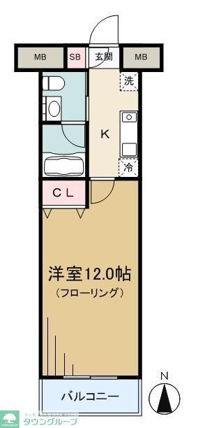 RESIDENCE SATSUMA(1K/3階)の間取り写真