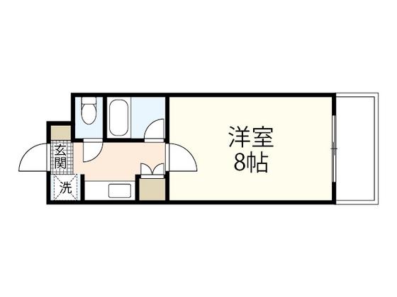 コーポワタナベ(1K/2階)の間取り写真