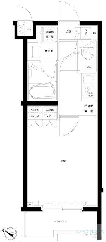 ルーブル板橋泉町弐番館(1K/1階)の間取り写真