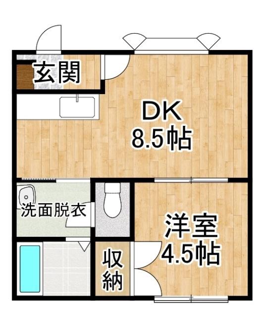 コーポヘルシー(1DK/1階)の間取り写真